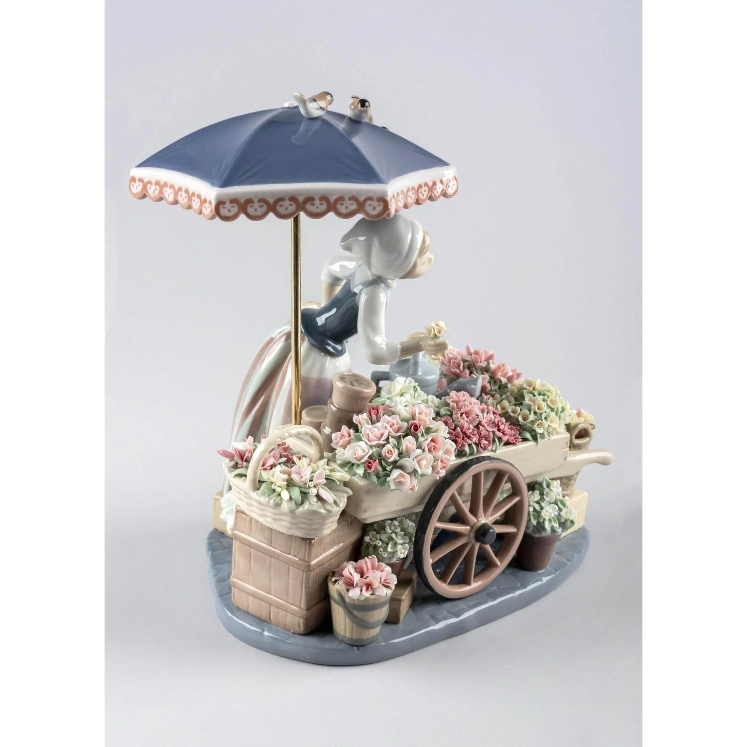 LLADRO' Scultura Donna Fioraia 30x27cm Porcellana - Image 8
