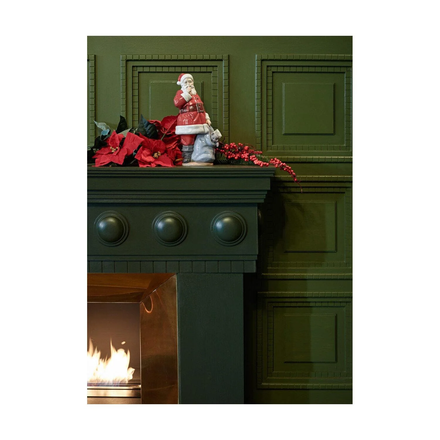 LLADRO' Scultura E' Arrivato Babbo Natale 33x17cm Porcellana - Image 2