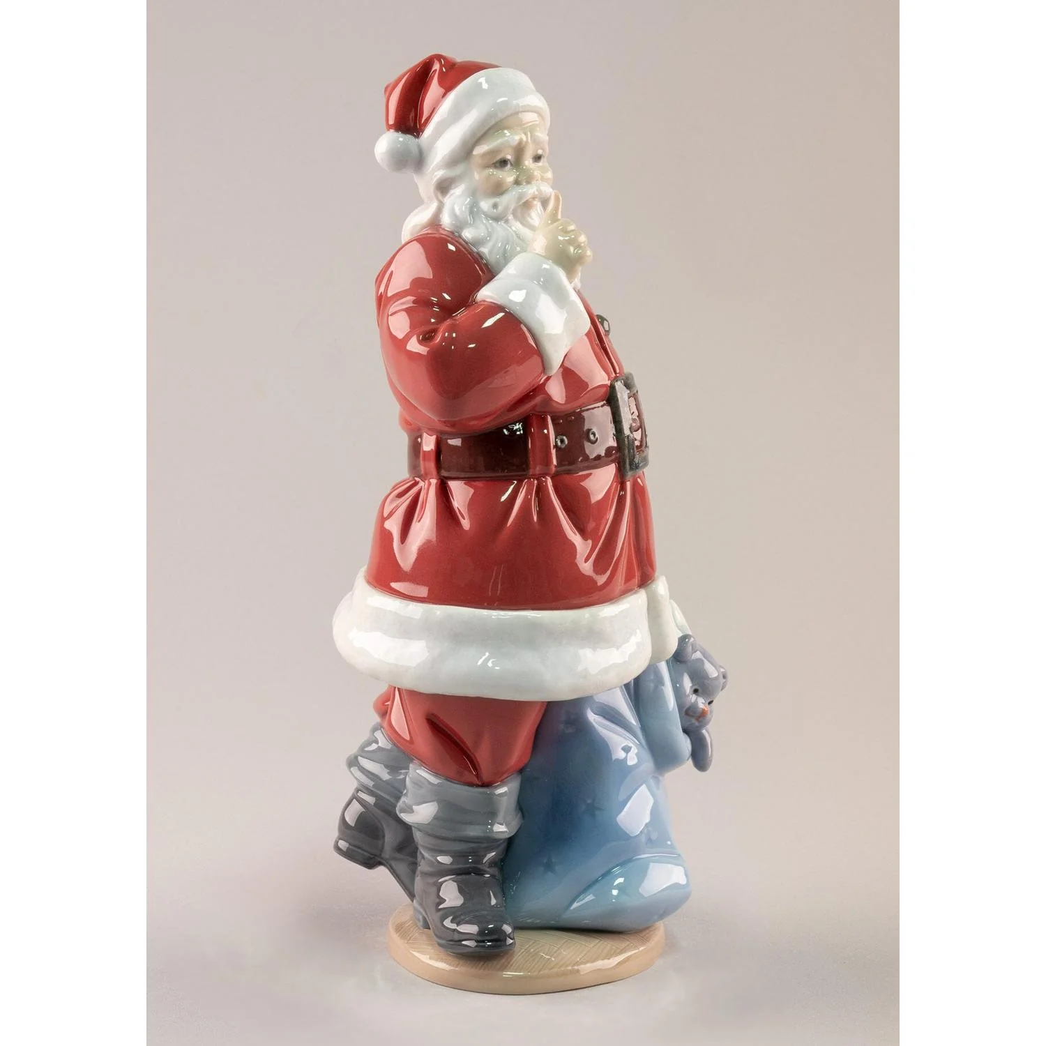 LLADRO' Scultura E' Arrivato Babbo Natale 33x17cm Porcellana - Image 3