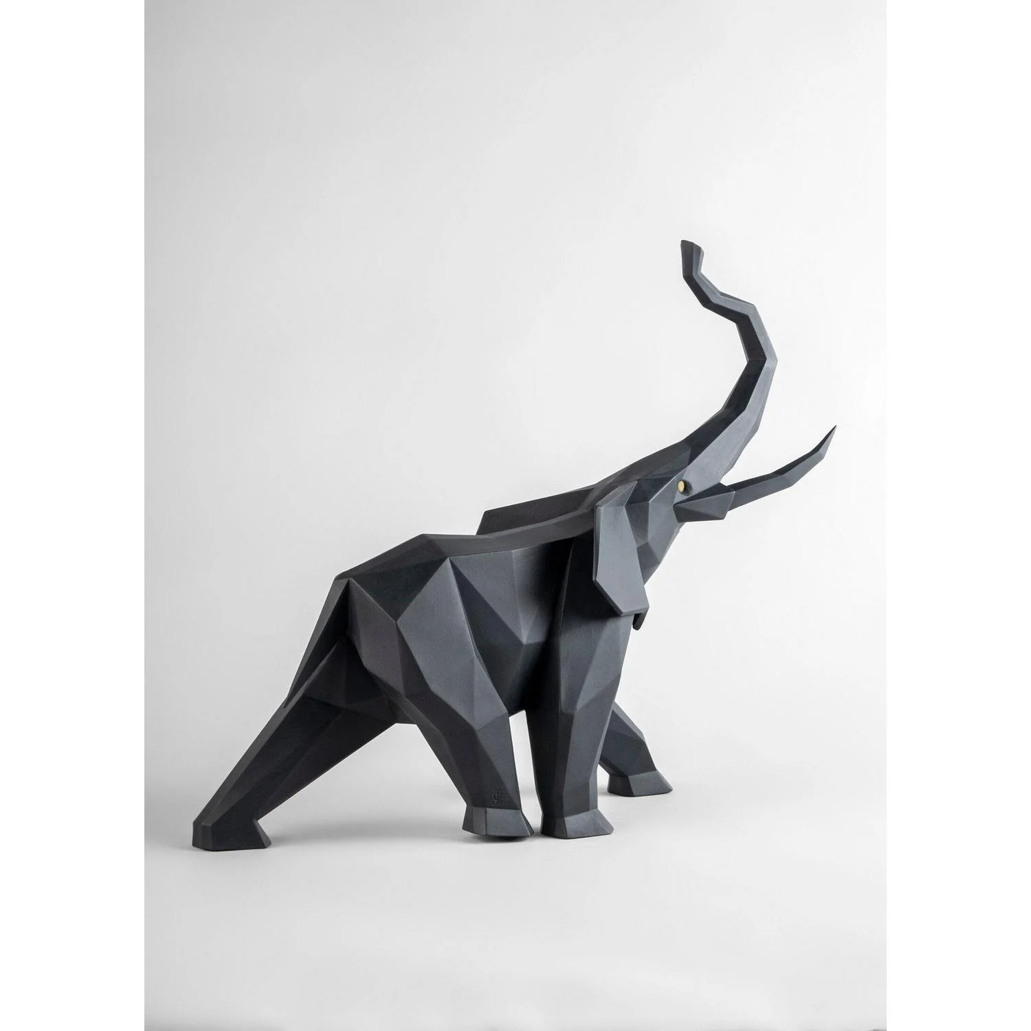 LLADRO' Scultura Elefante Nero Opaco 43x52cm Porcellana - Image 3