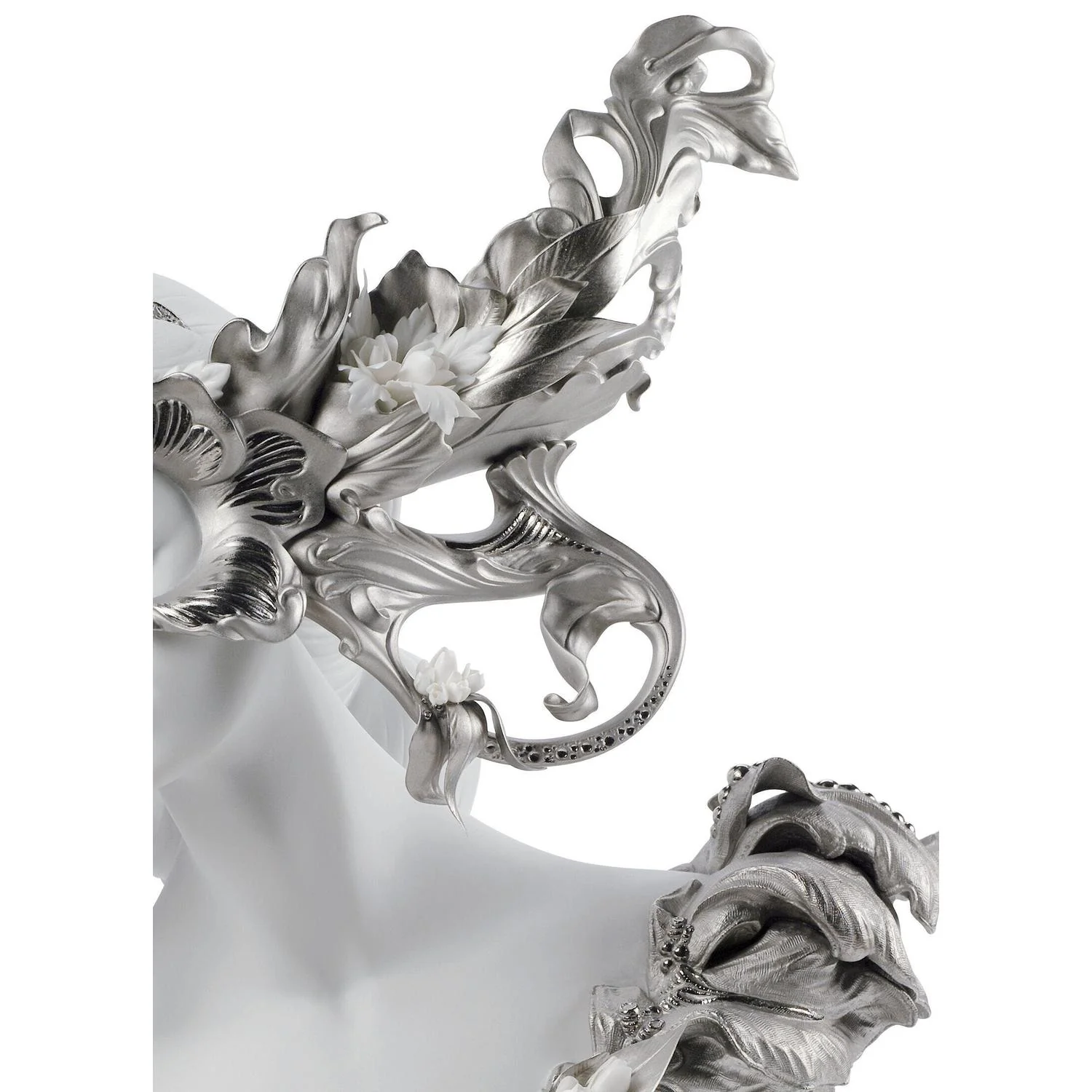 LLADRO' Scultura Fantasia di Carnevale Edizione Limitata Lustro Argento 45x43cm Porcellana - Image 5