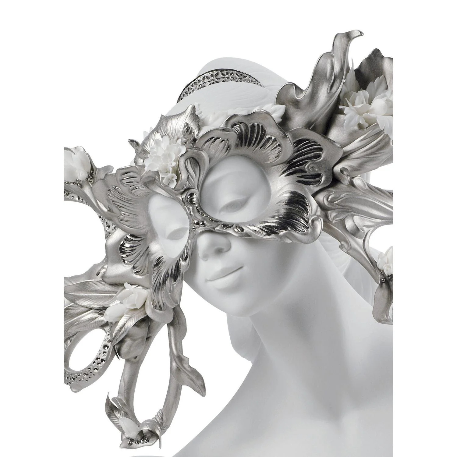 LLADRO' Scultura Fantasia di Carnevale Edizione Limitata Lustro Argento 45x43cm Porcellana - Image 7