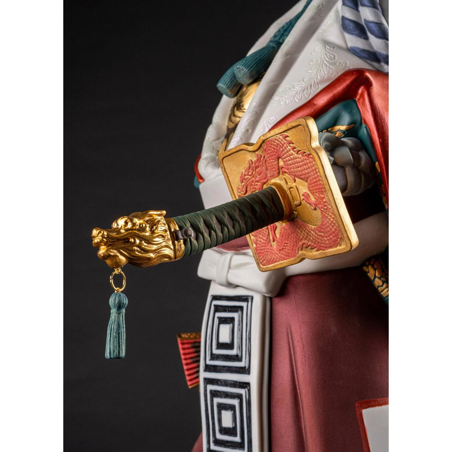 LLADRO' Scultura Japan Kabuki Serie Limitata 71x47cm Porcellana - Image 5