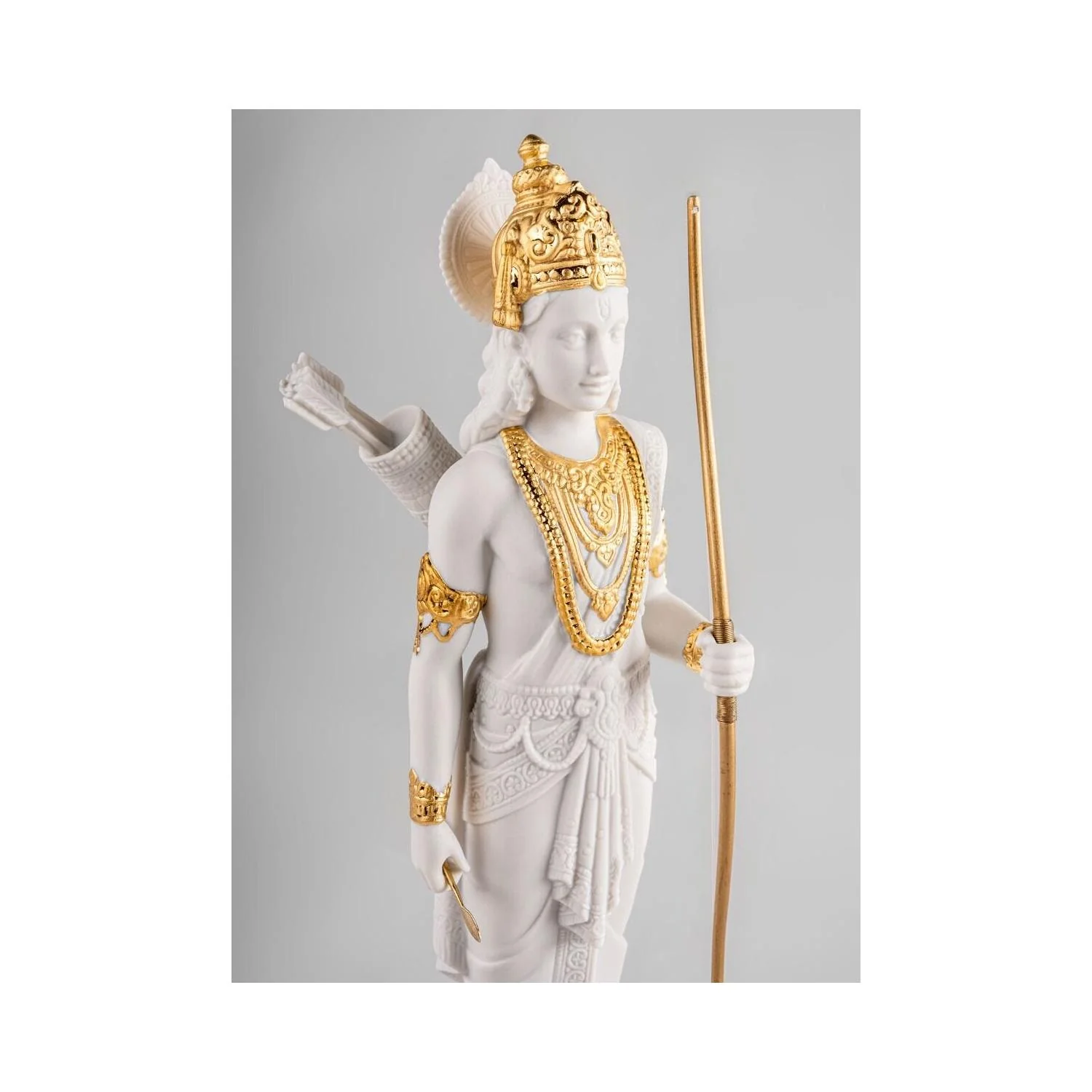 LLADRO' Scultura Lakshman Lustro Oro 30x10cm Porcellana - Image 3