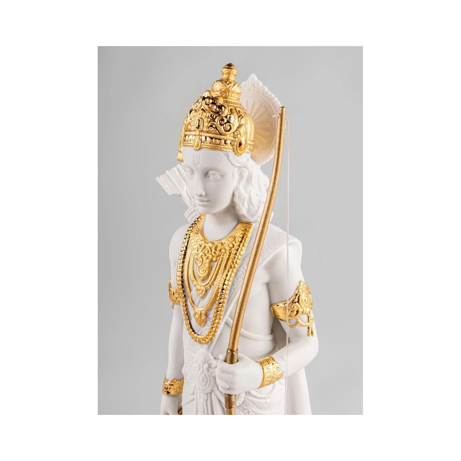 LLADRO' Scultura Lakshman Lustro Oro 30x10cm Porcellana - Image 4