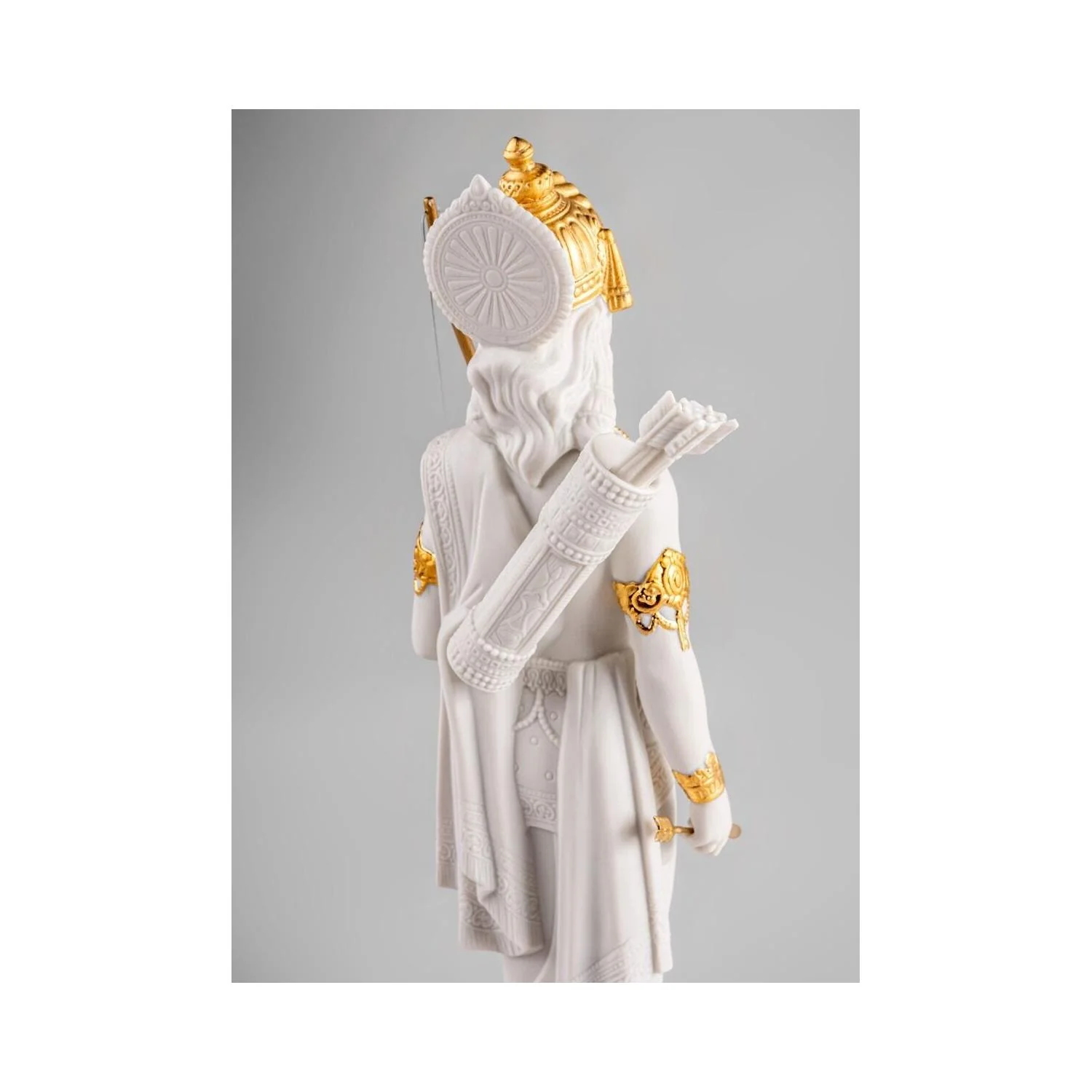 LLADRO' Scultura Lakshman Lustro Oro 30x10cm Porcellana - Image 5