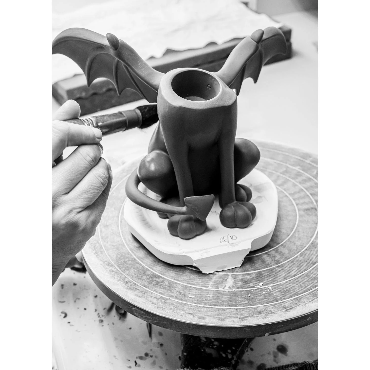 LLADRO' Scultura Little Devil Catserie Limitata 26x20cm Porcellana - Image 6