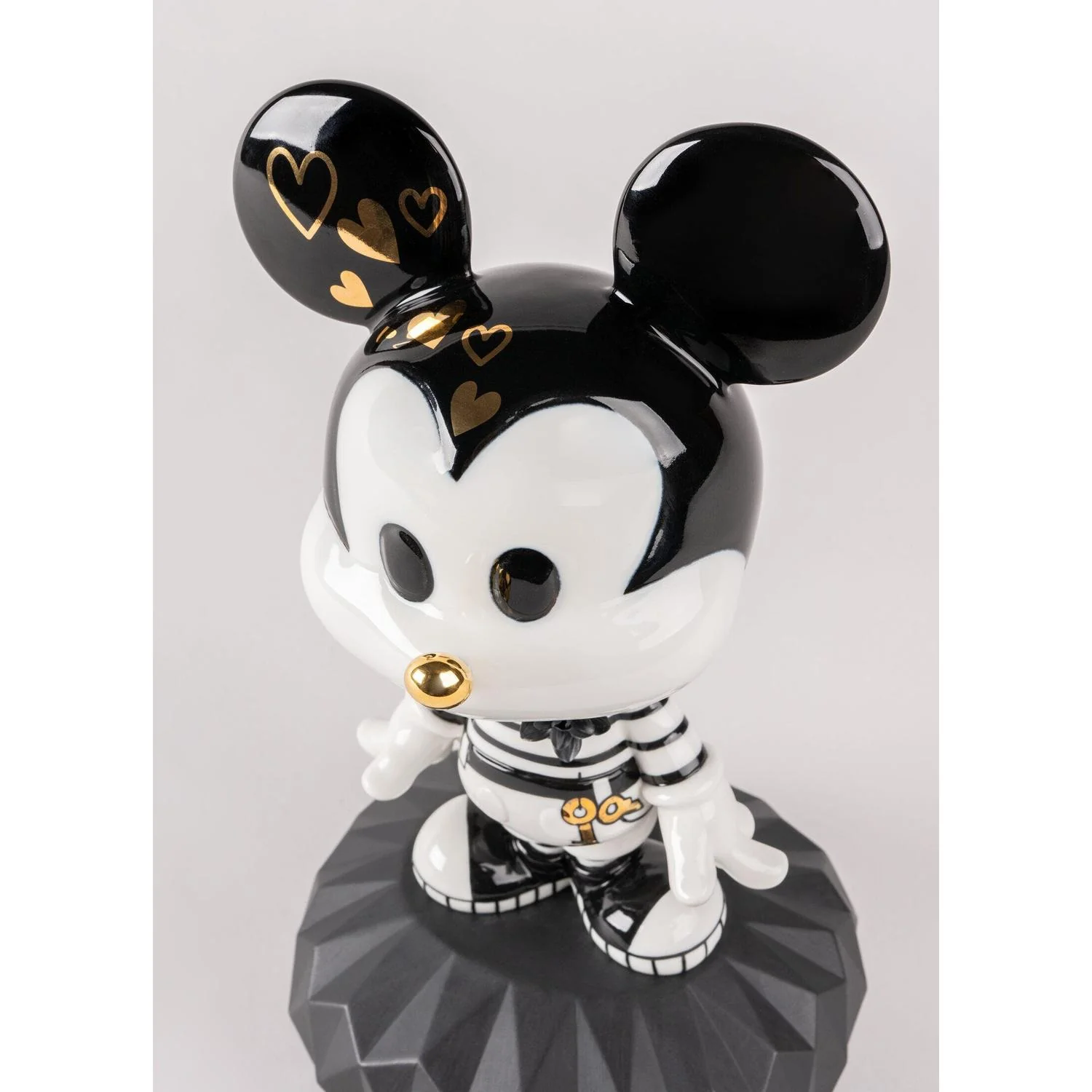 LLADRO' Scultura Mickey in Black And White 31x17cm Porcellana - Image 6