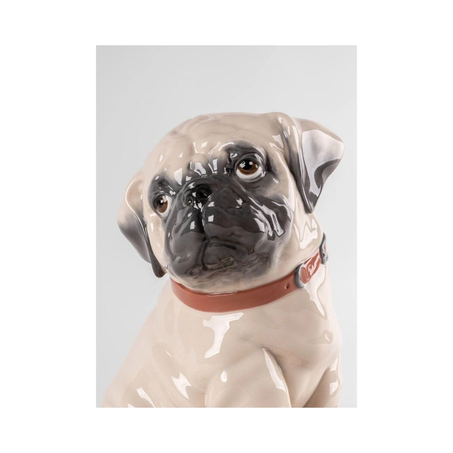 LLADRO' Scultura Puppie Pug 24x20cm Porcellana - Image 6