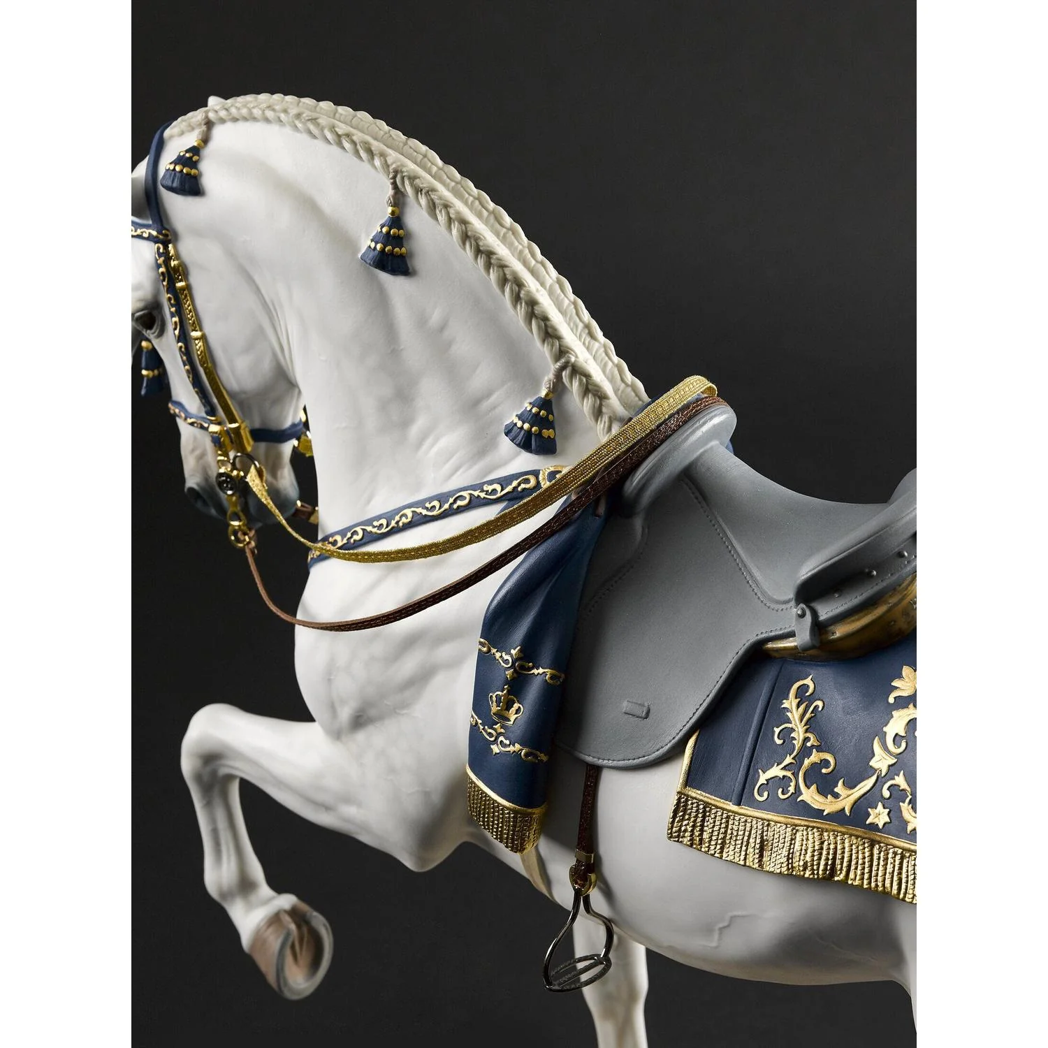 LLADRO' Scultura Pura Razza Spagnolo Cavallo Edizione Limitata 44x50cm Porcellana - Image 4