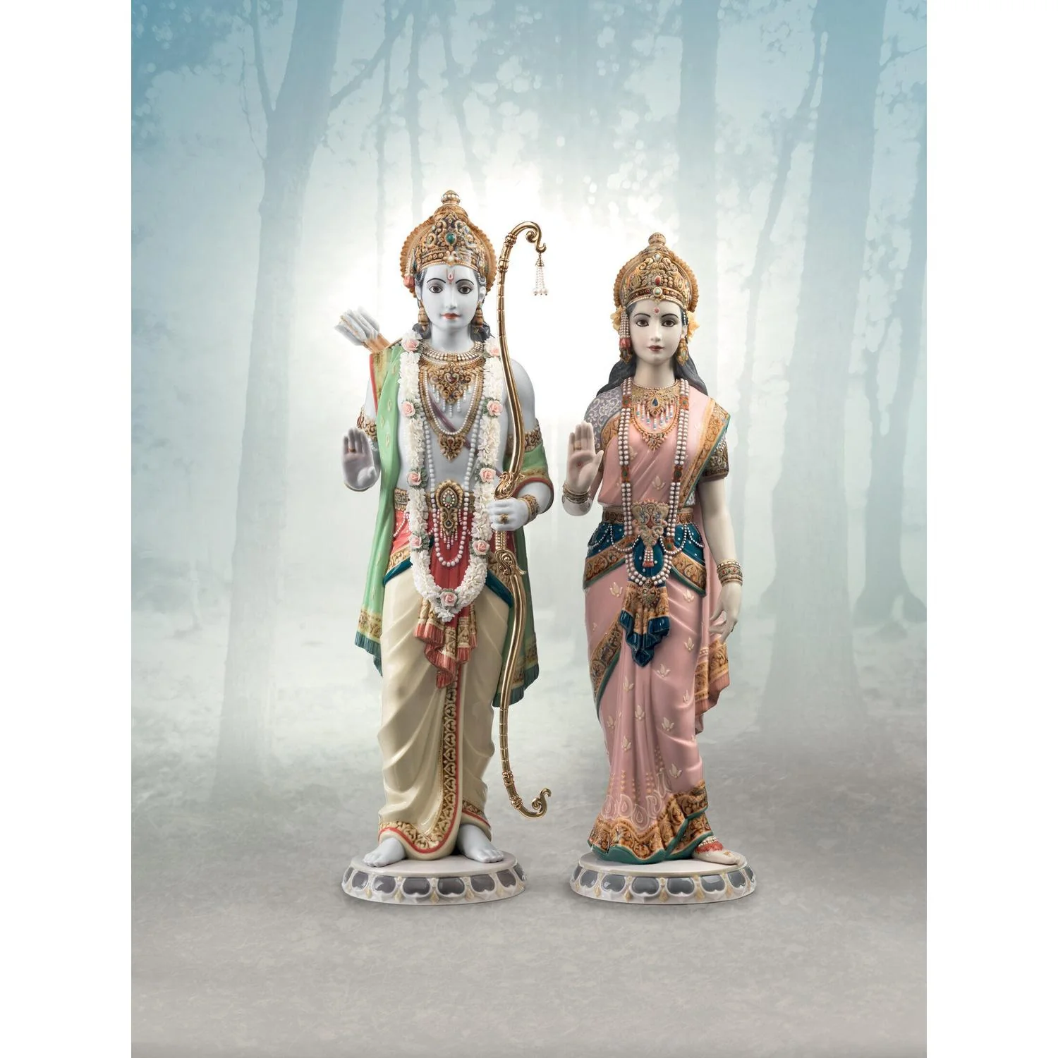 LLADRO' Scultura Rama e Sita Edizione Limitata 47x30cm Porcellana - Image 5