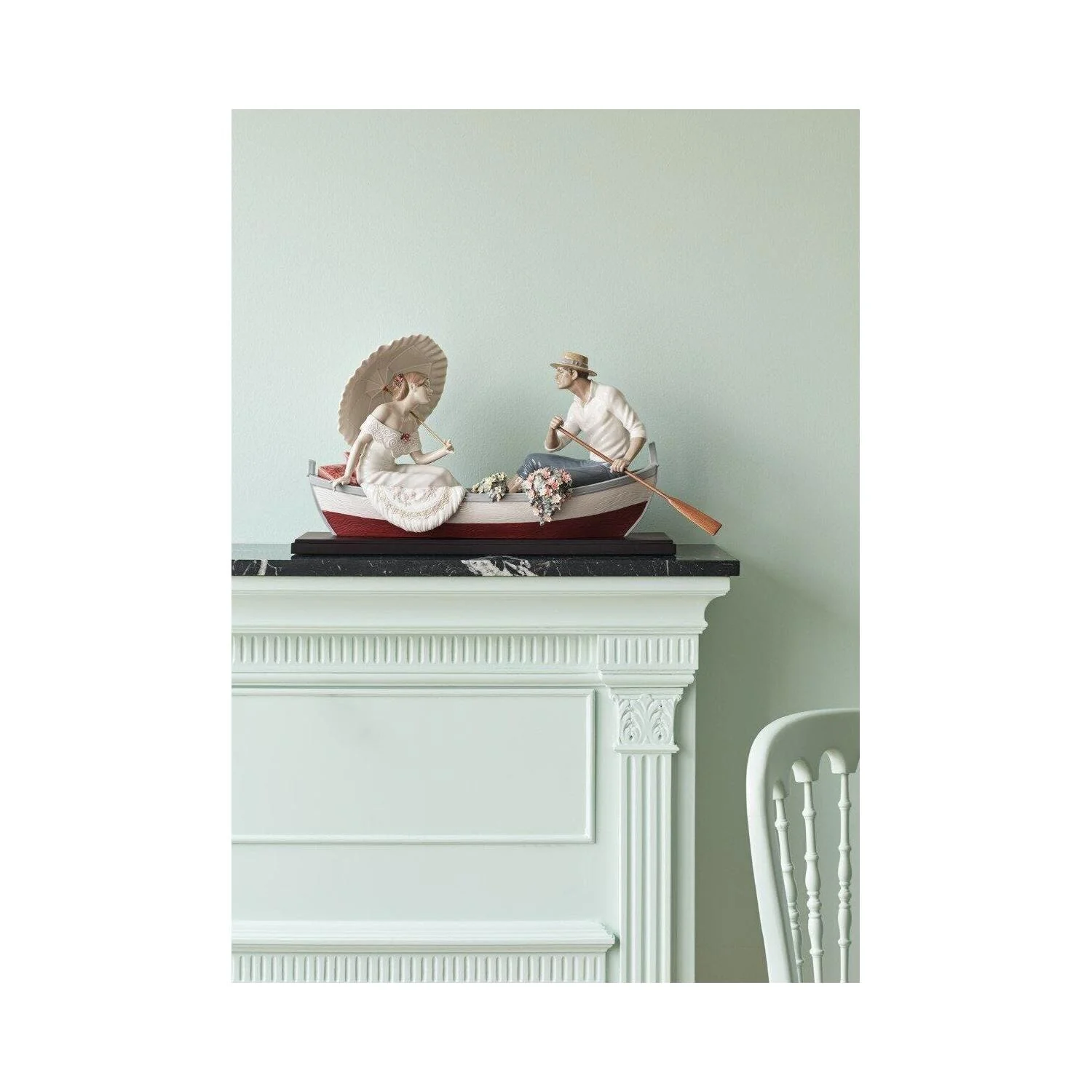 LLADRO' Scultura Romanticismo Sul Lago Serie Limitata 31x58cm Porcellana - Image 2