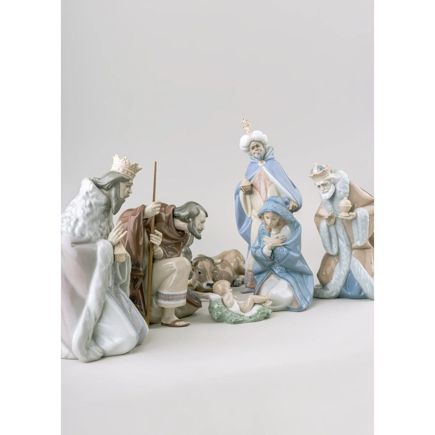 LLADRO' Set Natività Bianco Natale 22x44cm Porcellana - Image 6