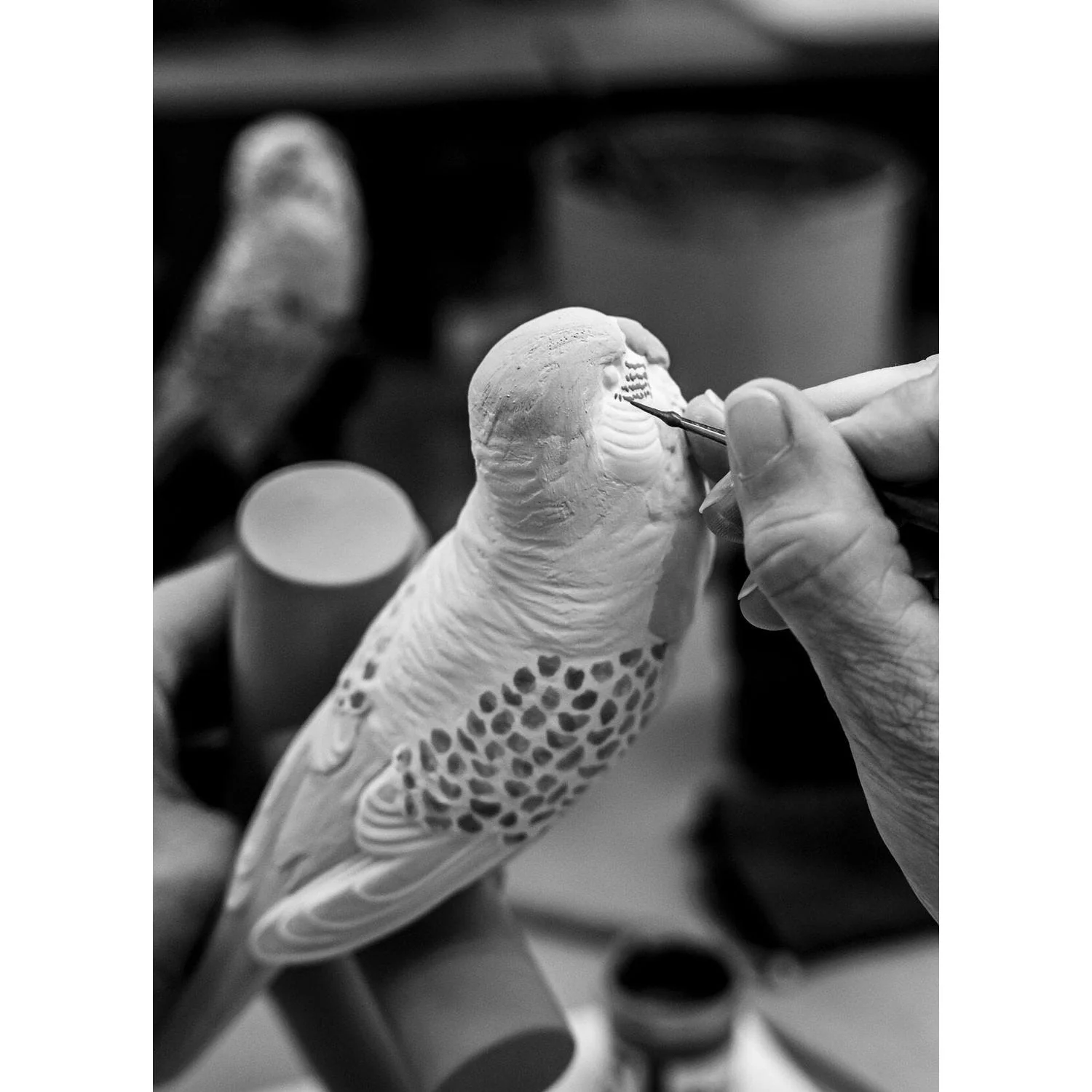 LLADRO' Specchio Toeletta Parrot Vanity 37x27cm Porcellana - Image 4