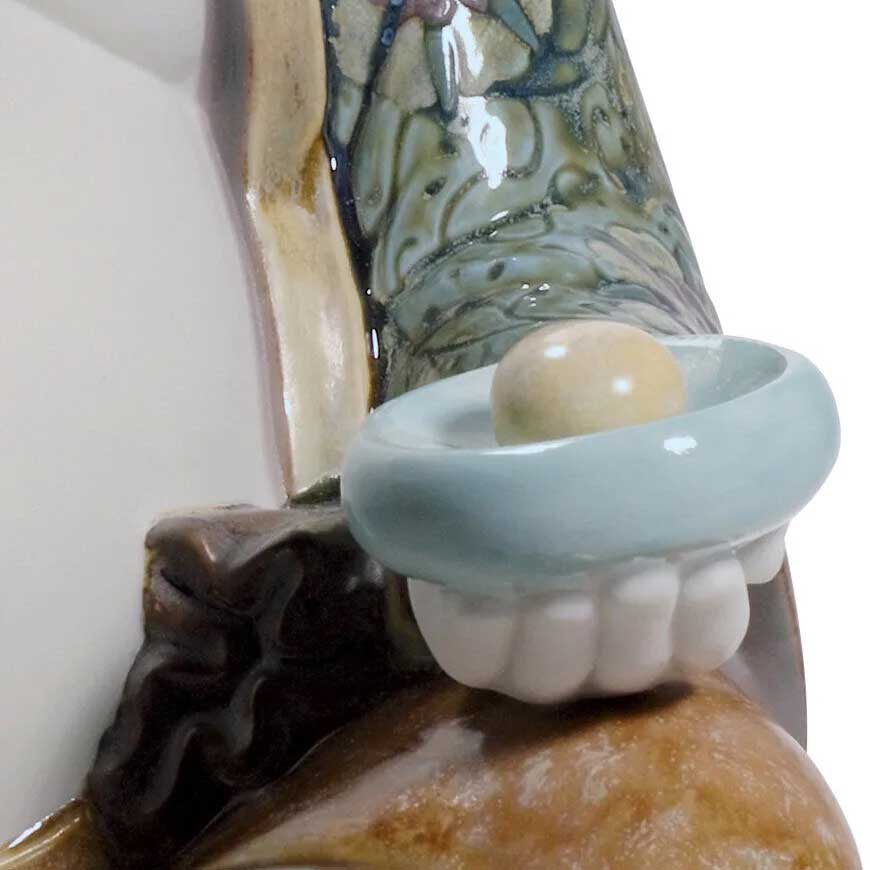LLADRO' Statua Figura Buddha Felice 21cm Porcellana - Image 3