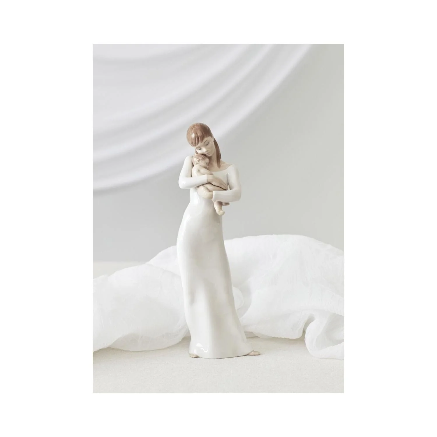 LLADRO' Figurina Madre Buonanotte Angelo Mio 35x9cm Porcellana - Image 2