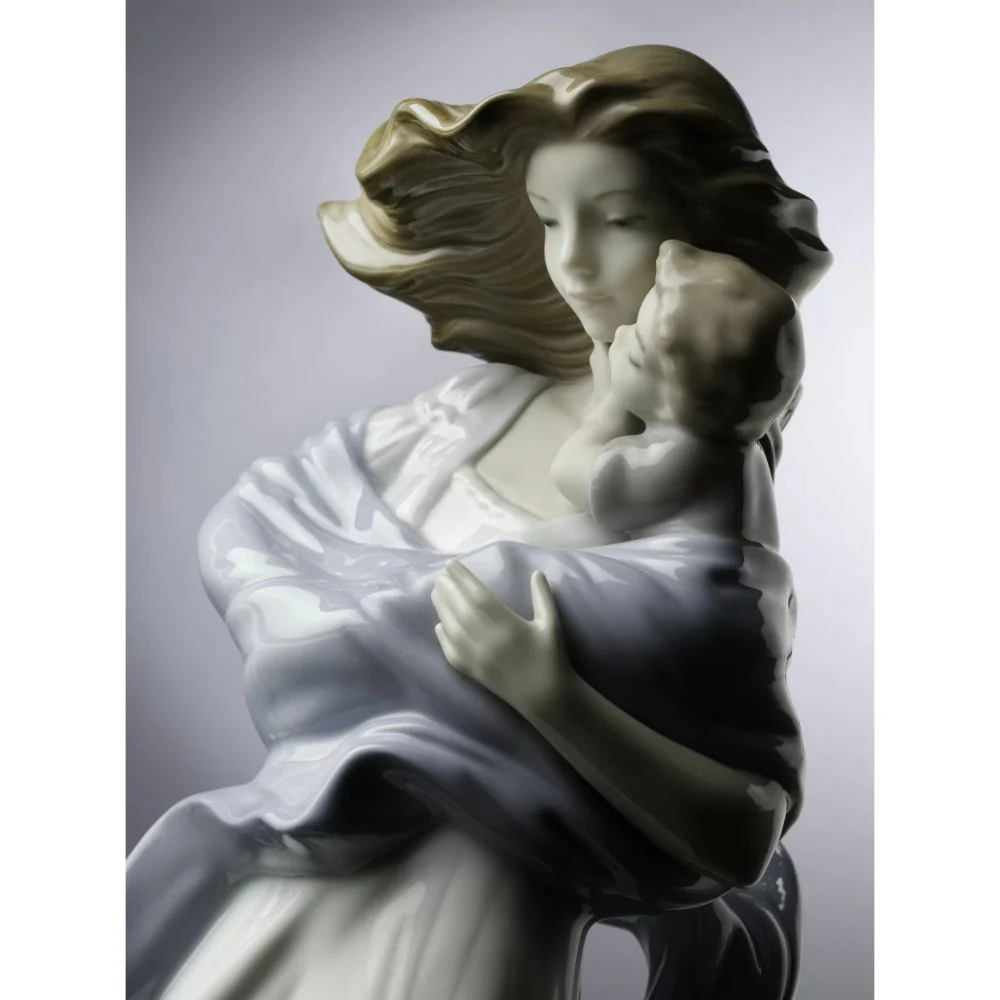 LLADRO' "Tenero abbraccio" Figura Statua Madre Bimbo Porcellana H36cm - Image 3