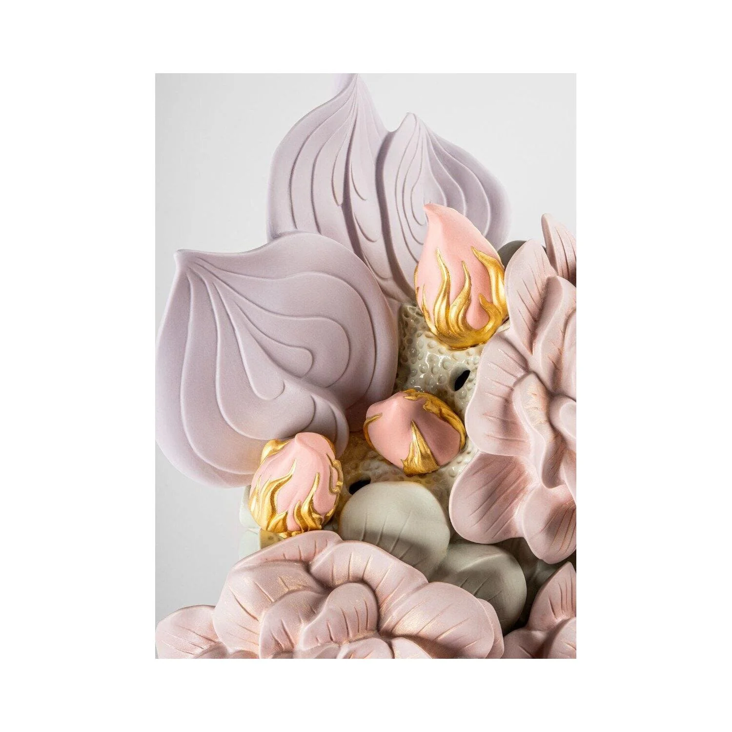 LLADRO' Vaso con Fiori Rosa 44x33cm Porcellana - Image 5