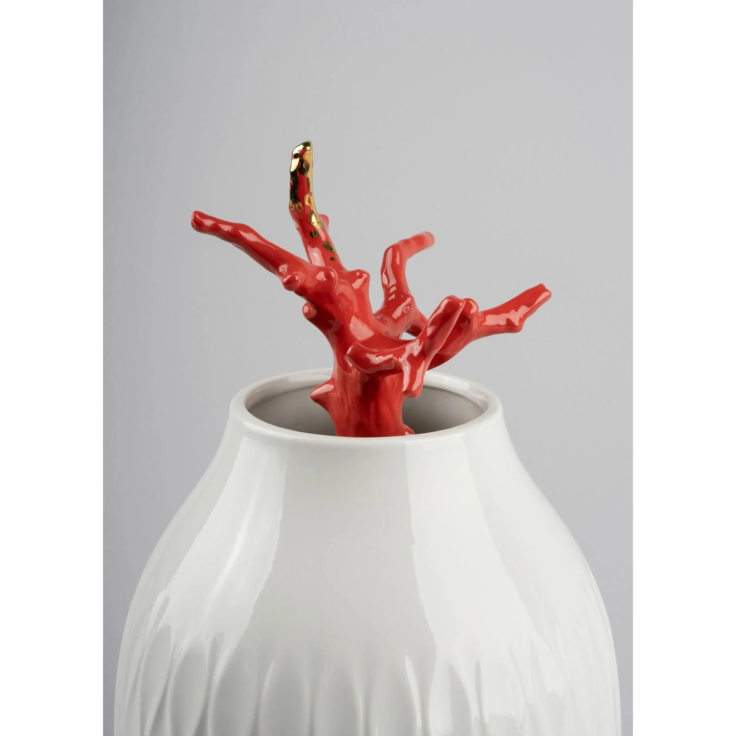 LLADRO' Vaso Coral 44x16cm Porcellana - Image 6