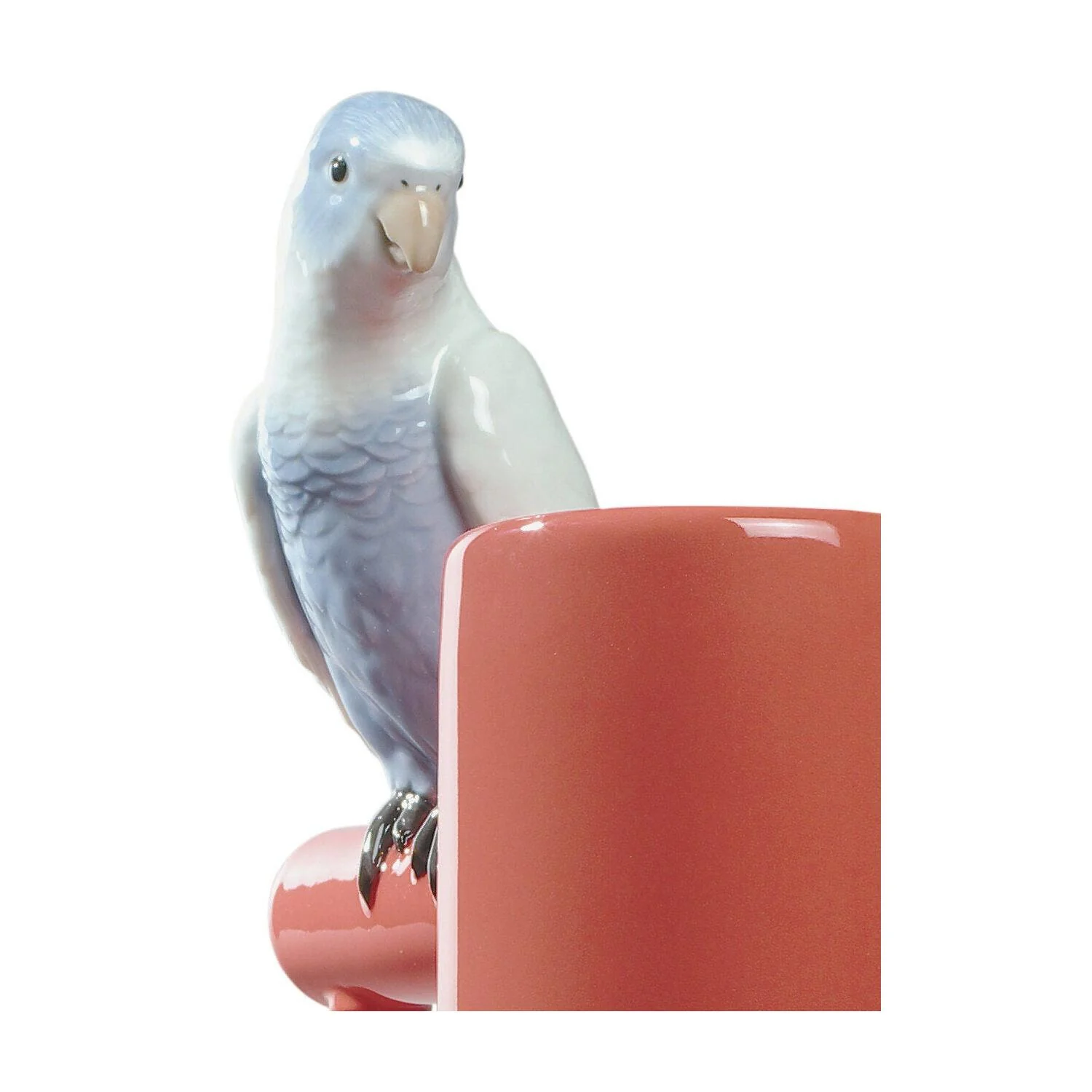 LLADRO' Vaso Parrot Parade Rosso Corallo 41x25cm Porcellana - Image 6