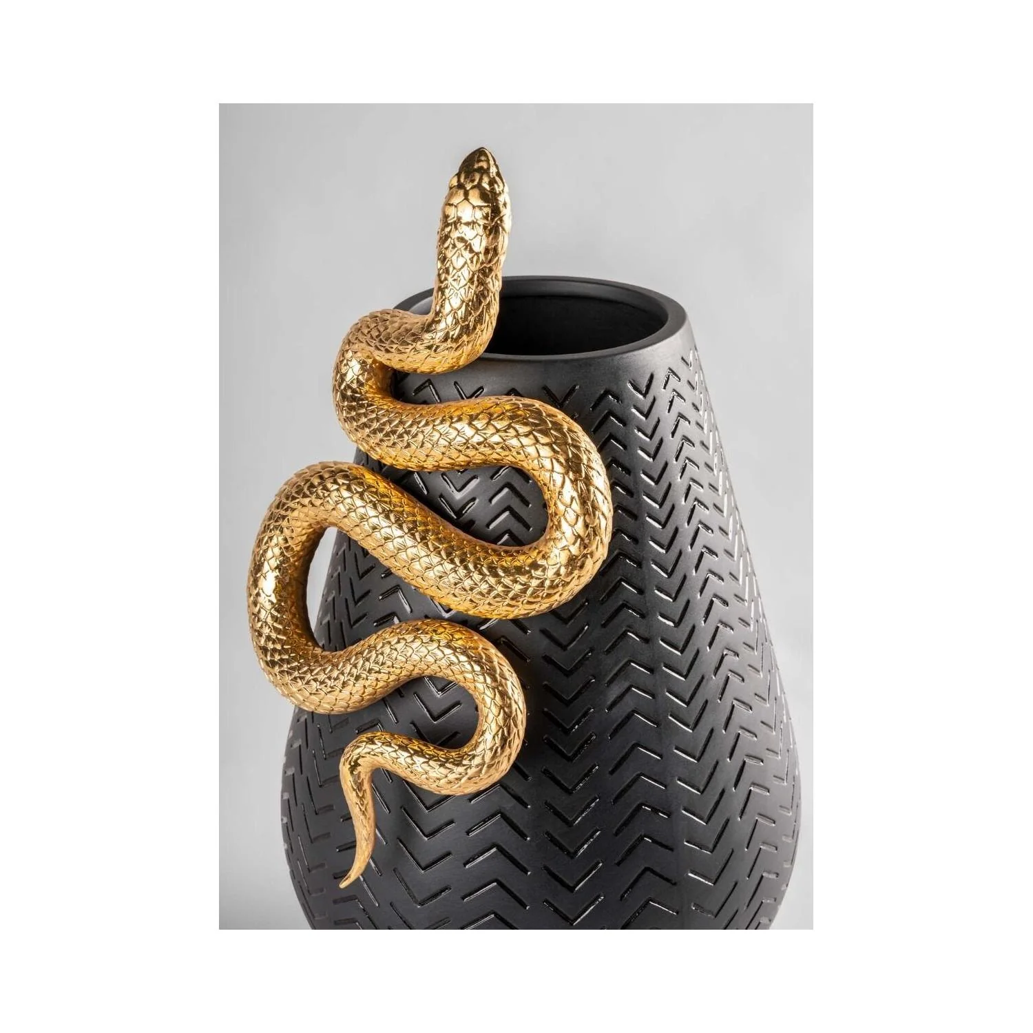 LLADRO' Vaso Snakes 42x24cm Porcellana - Image 3
