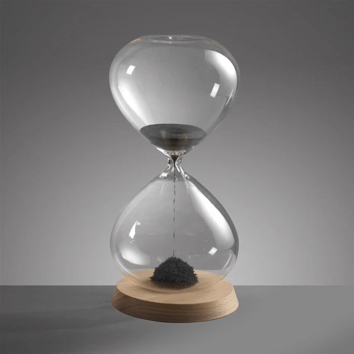 MASCAGNI CASA Clessidra Magnetica 32cm 5 Minuti Sabbia Grigia