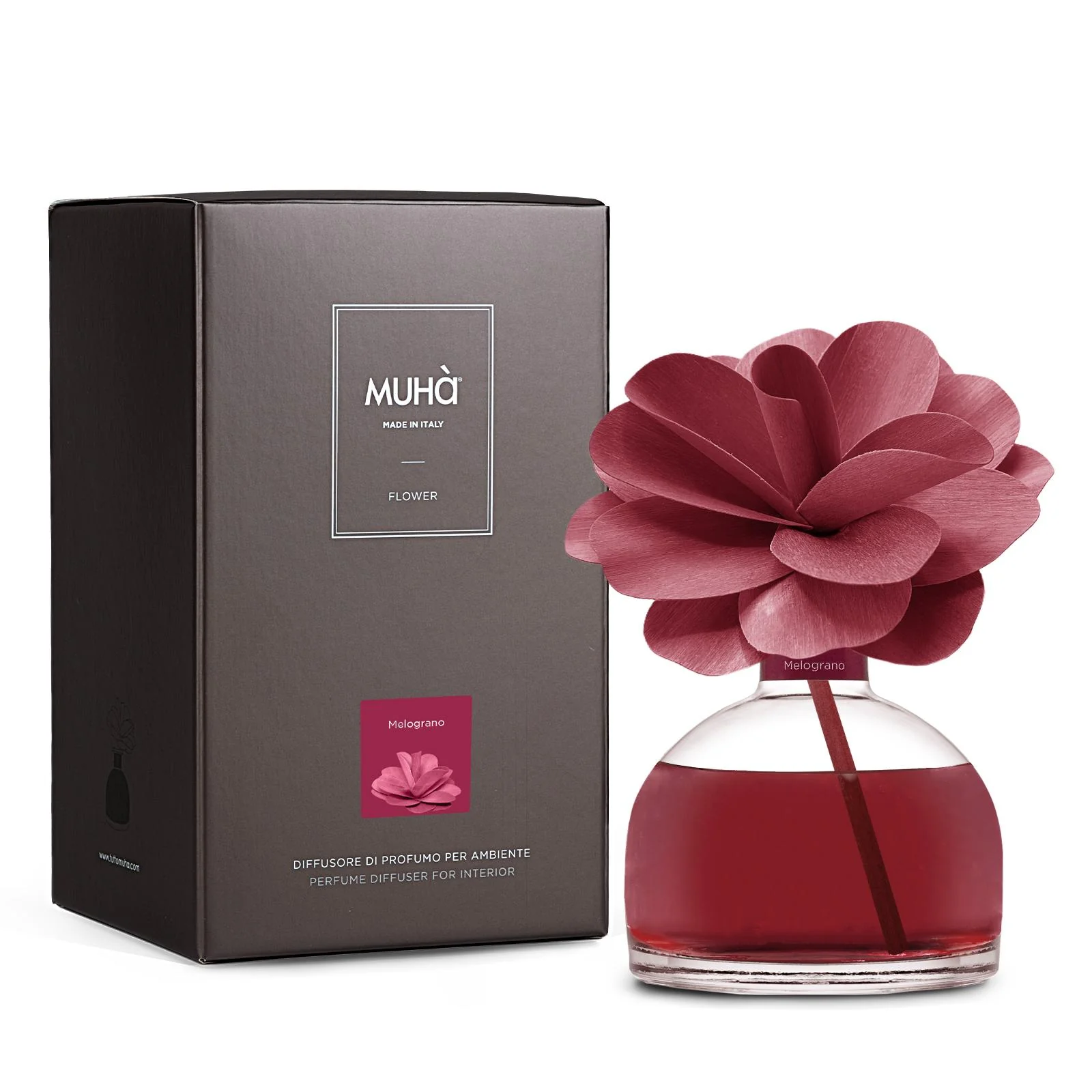 MUHA' Profumatore d'Ambiente Diffusore Flower 200ml Melograno - Image 2