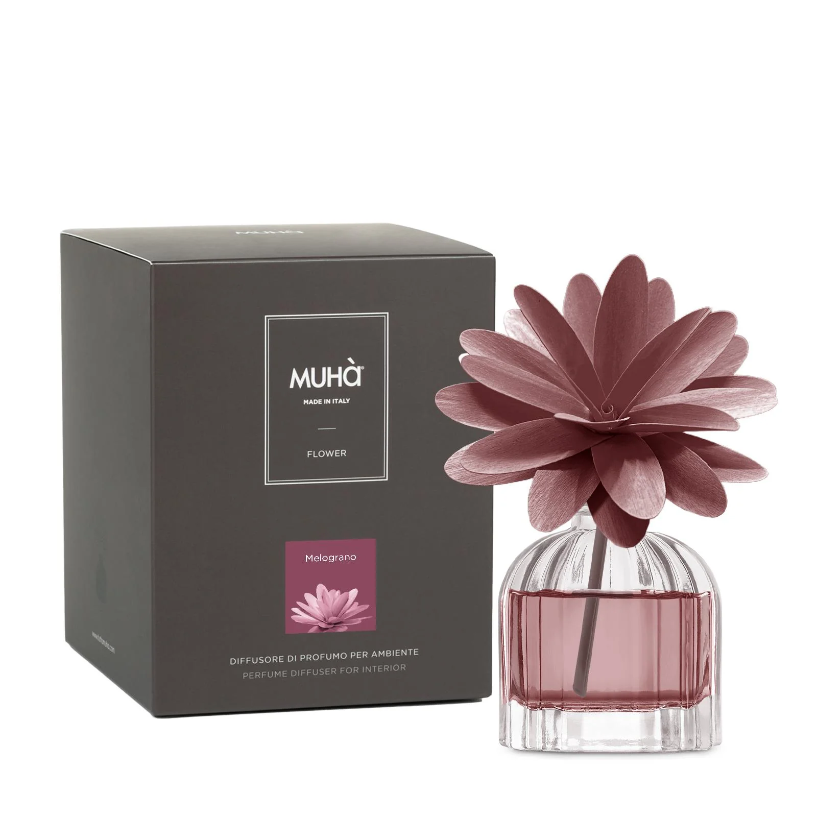 MUHA' Profumatore d'Ambiente Diffusore Flower 60ml Melograno - Image 2
