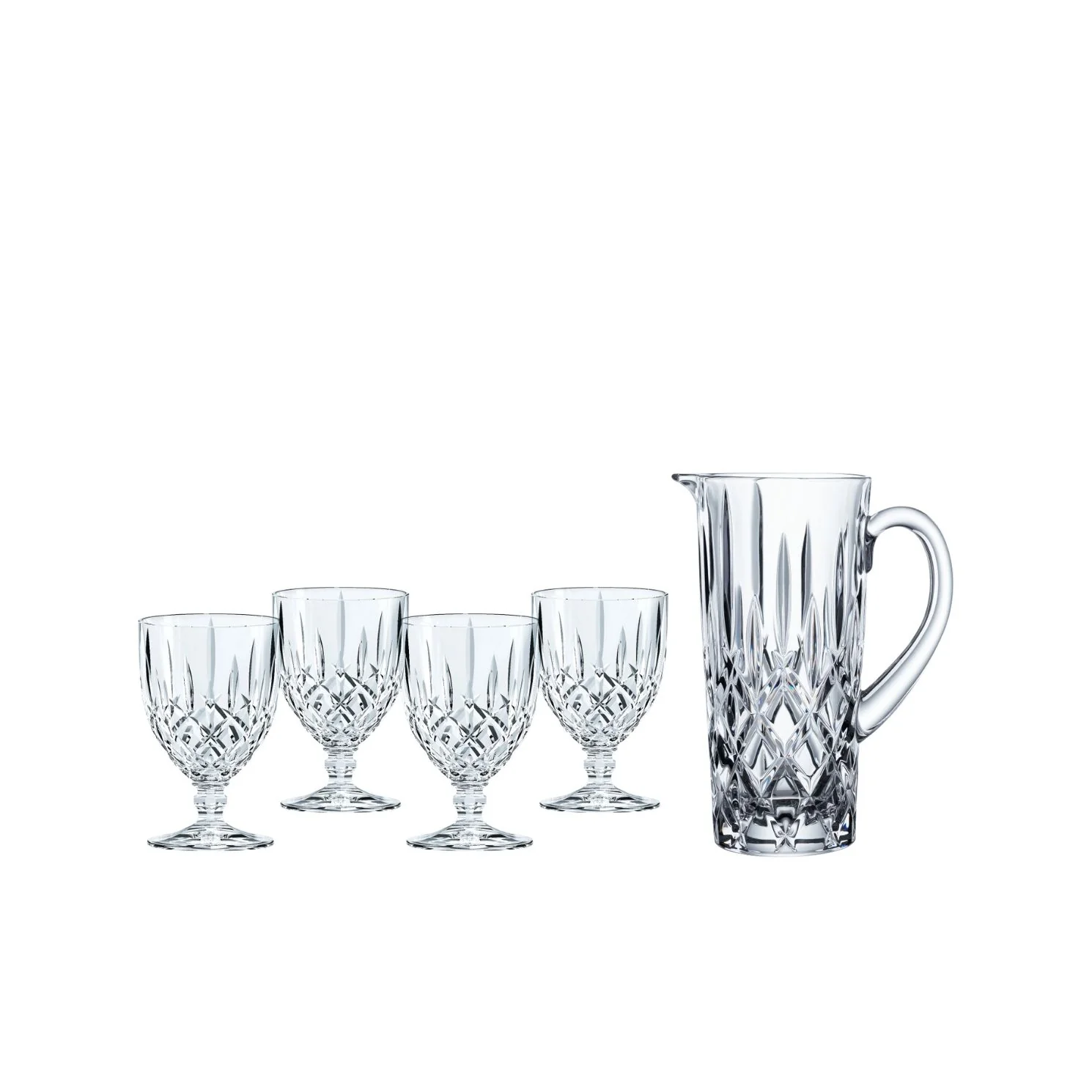 NACHTMANN Noblesse Brocca Caraffa 1L con 4 Calici 350ml Cristallo