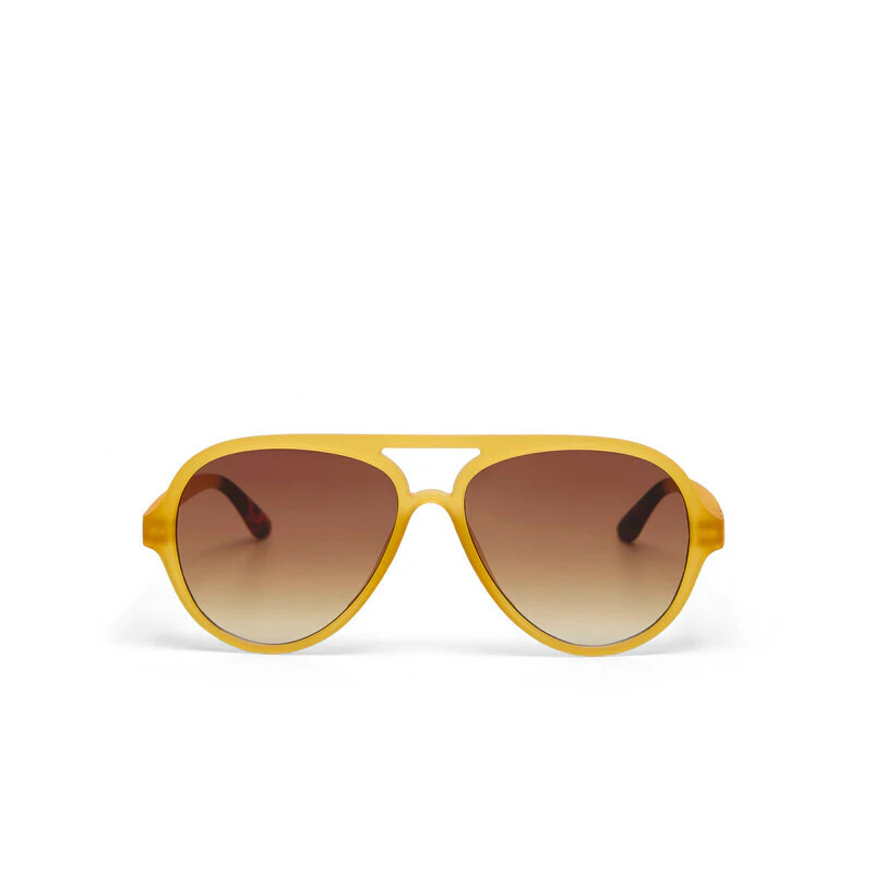 OKKIA Alessio Occhiali da Sole Unisex Goccia Giallo Gradiente Marrone - Image 5