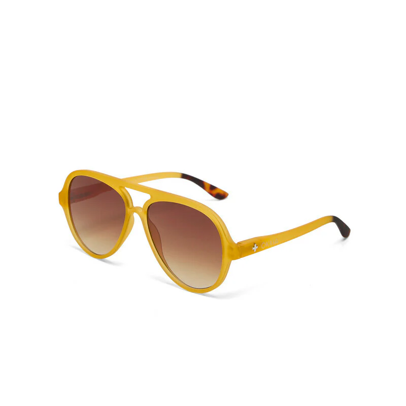 OKKIA Alessio Occhiali da Sole Unisex Goccia Giallo Gradiente Marrone - Image 6