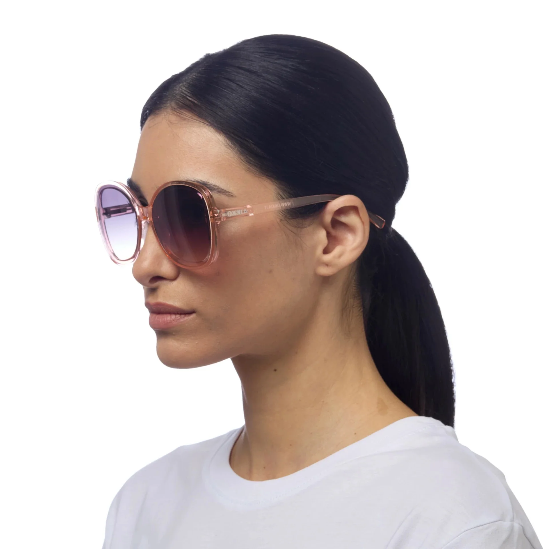 OKKIA Anna Occhiali da Sole Donna Rosa Trasparente - Image 3