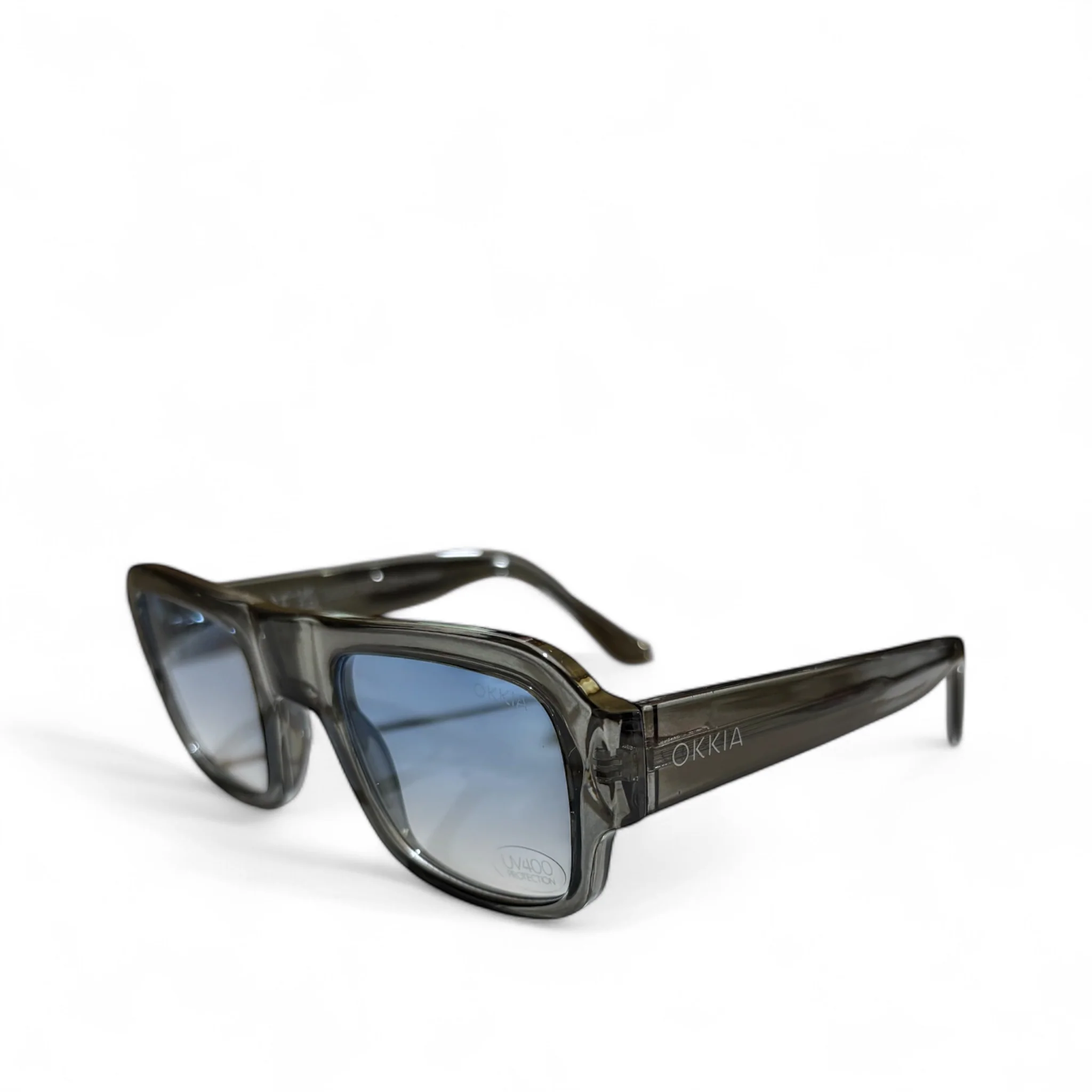 OKKIA Atene Occhiali da Sole Unisex Grigio Lenti Blu - Image 2