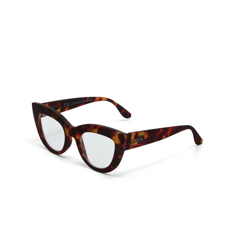 OKKIA Claudia Big Cat Eye Occhiali da Lettura Donna Avana +2.00 - Image 6