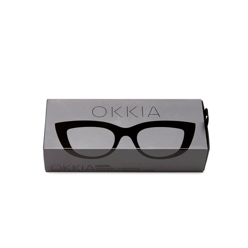 OKKIA Claudia Big Cat Eye Occhiali da Lettura Donna Nero +1.50 - Image 8