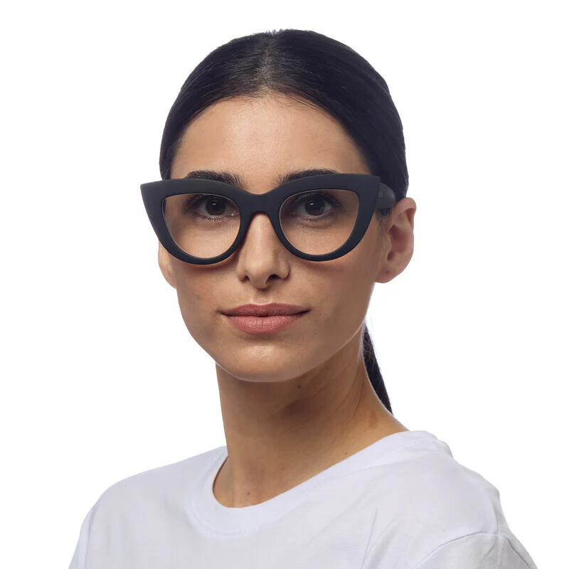 OKKIA Claudia Big Cat Eye Occhiali da Lettura Donna Nero +2.00 - Image 2