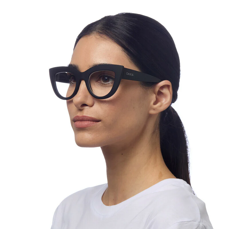 OKKIA Claudia Big Cat Eye Occhiali da Lettura Donna Nero +2.50 - Image 3