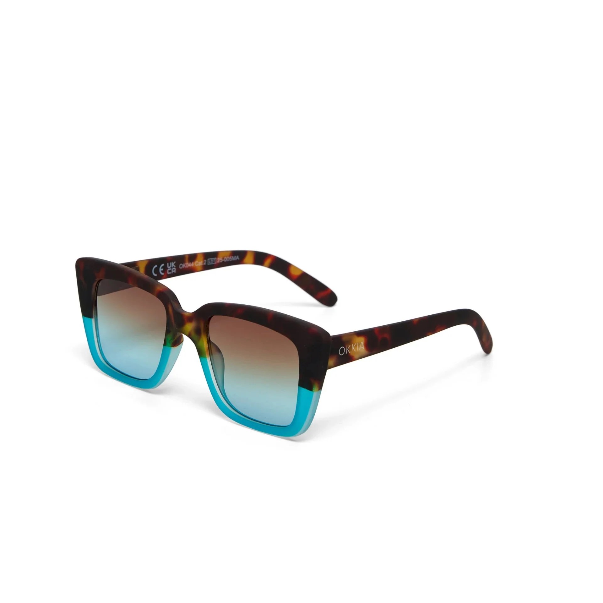 OKKIA Elba Occhiali da Sole Donna Avana Blu - Image 6