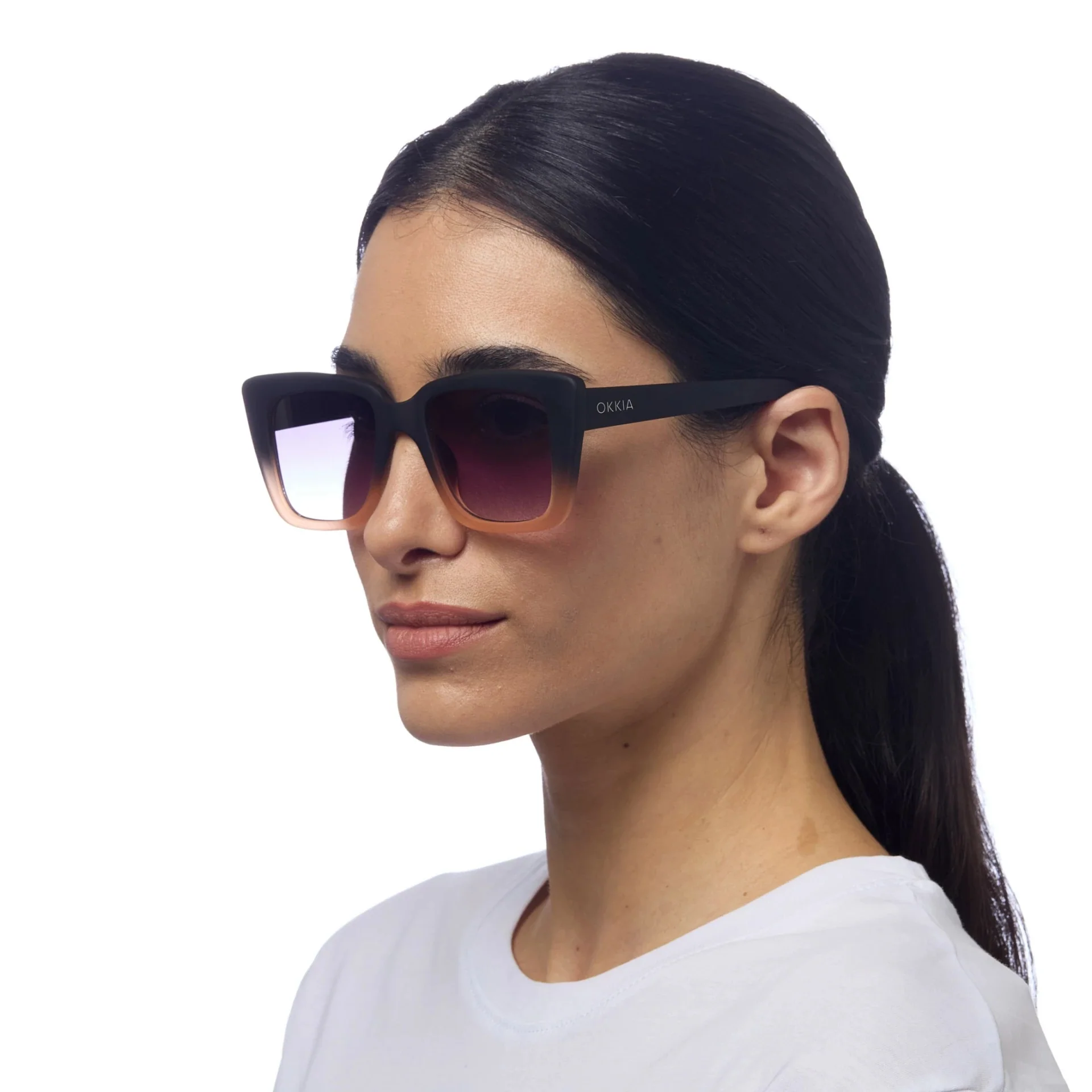 OKKIA Elba Occhiali da Sole Donna Nero Rosa - Image 3