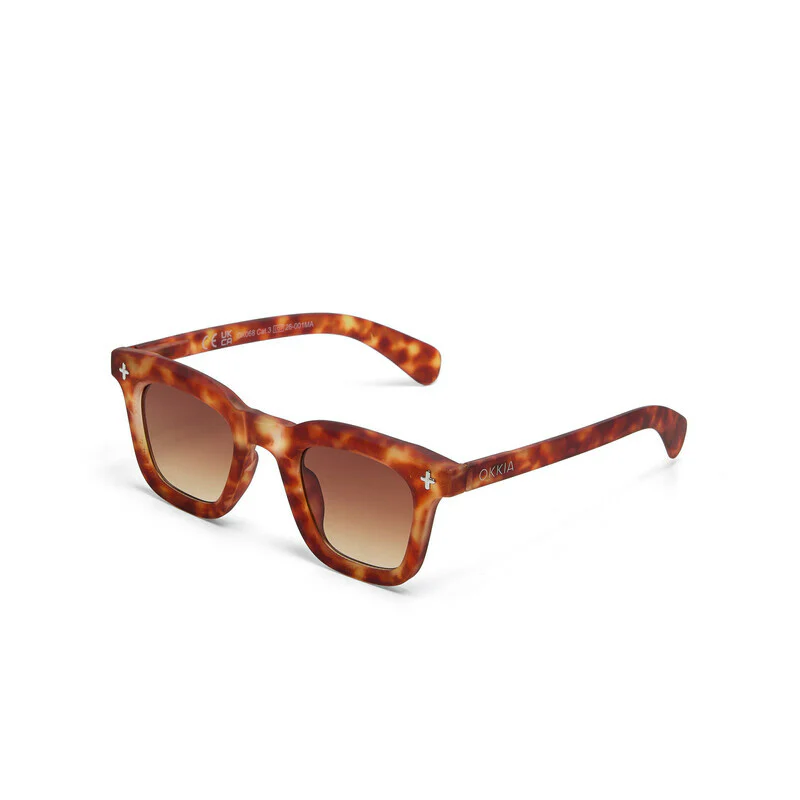 OKKIA Firenze Occhiali da Sole Unisex Rotondo Sahara Avana - Image 7