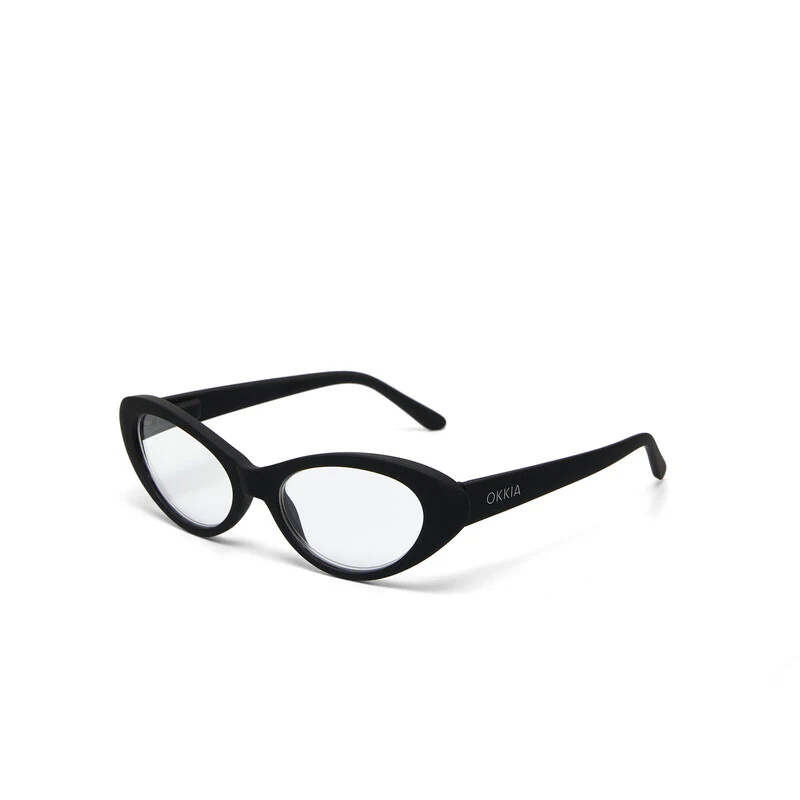 OKKIA Lina Small Cat Eye Occhiali da Lettura Donna Nero +2.00 - Image 5