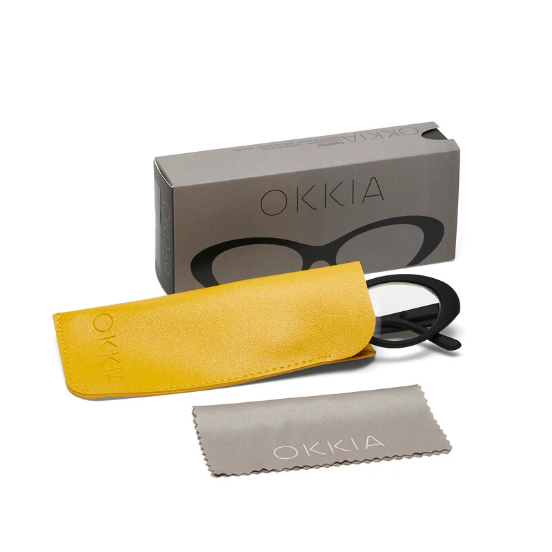 OKKIA Lina Small Cat Eye Occhiali da Lettura Donna Nero +3.00 - Image 7
