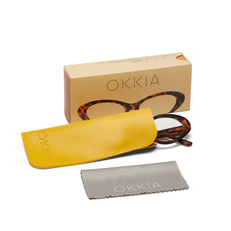 OKKIA Lina Small Cat Eye Occhiali da Lettura Donna Avana +3.00 - Image 7
