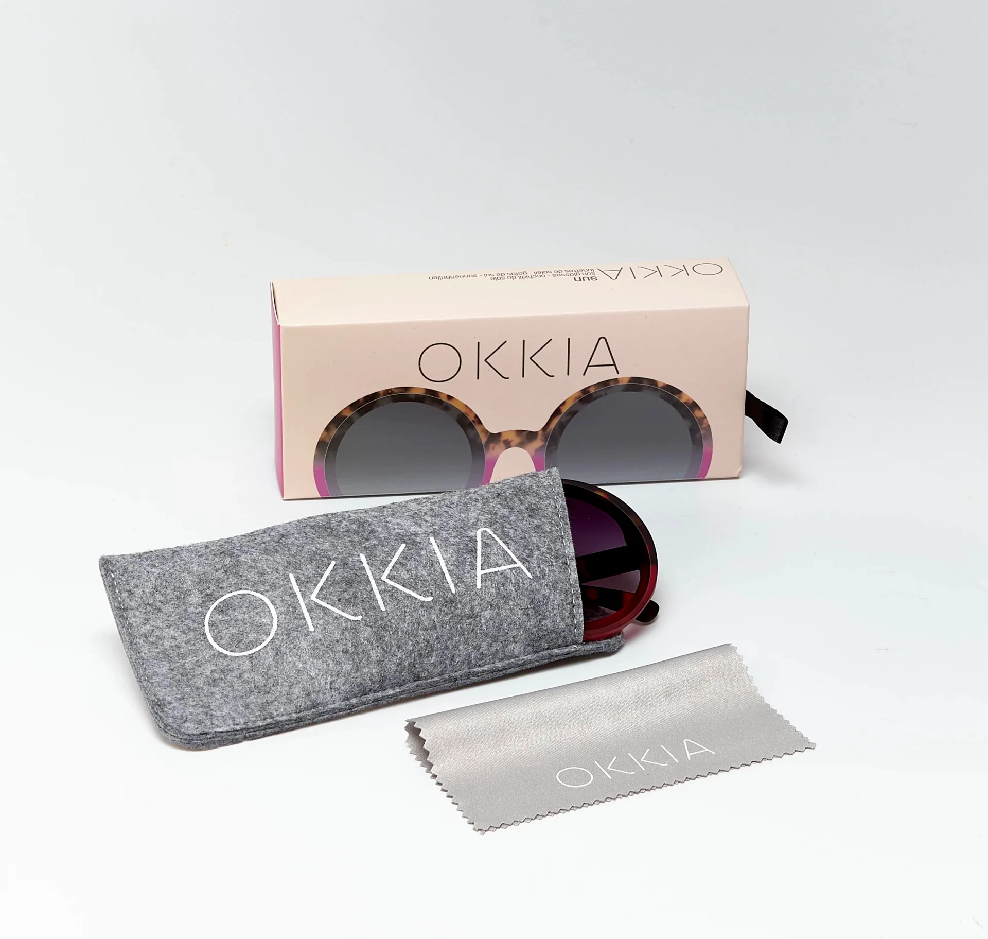 OKKIA Monica Occhiali da Sole Donna Tondi Avana Rosa - Image 7