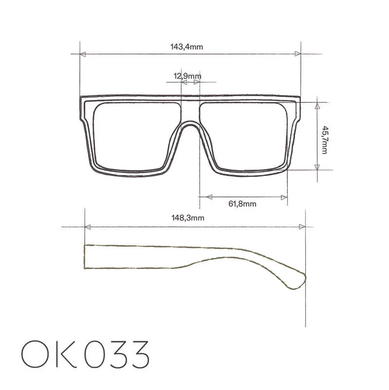OKKIA Tokyo Occhiali da Sole Unisex Squadrato Nero Gradiente Giallo - Image 10
