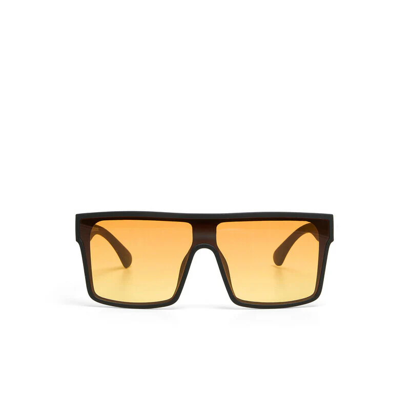OKKIA Tokyo Occhiali da Sole Unisex Squadrato Nero Gradiente Giallo - Image 6