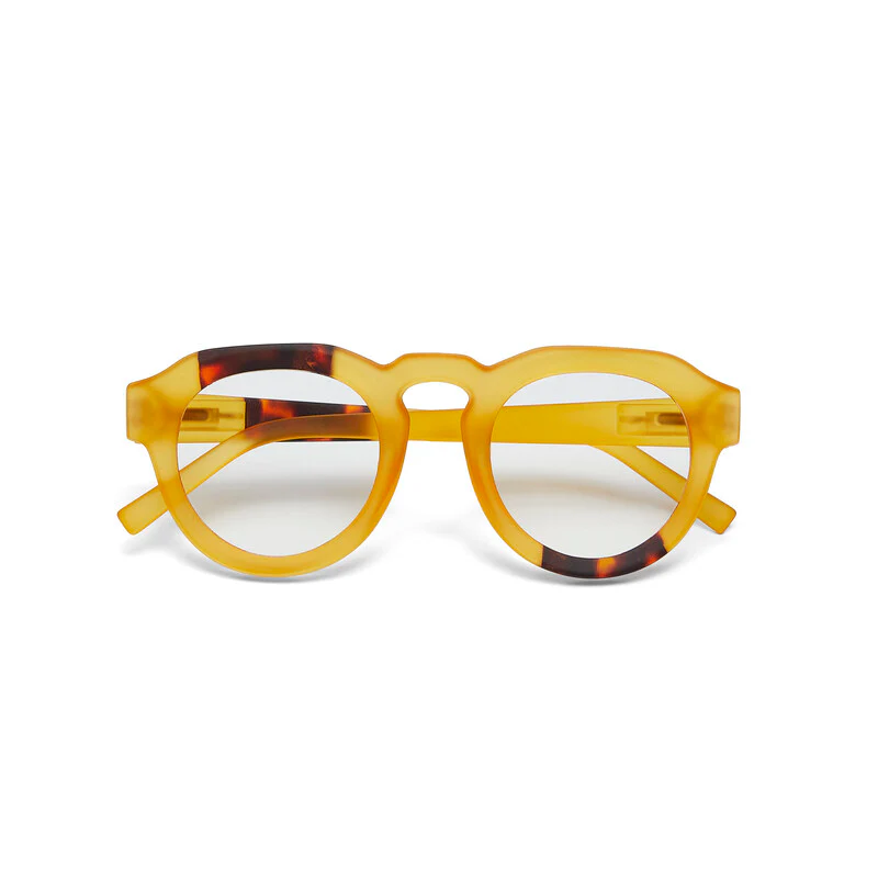 OKKIA Zeno Round Occhiali da Lettura Unisex Giallo +2.00