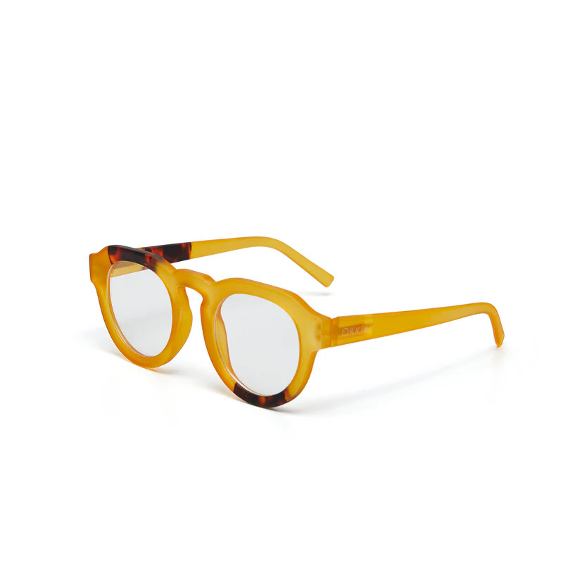 OKKIA Zeno Round Occhiali da Lettura Unisex Giallo +2.00 - Image 6