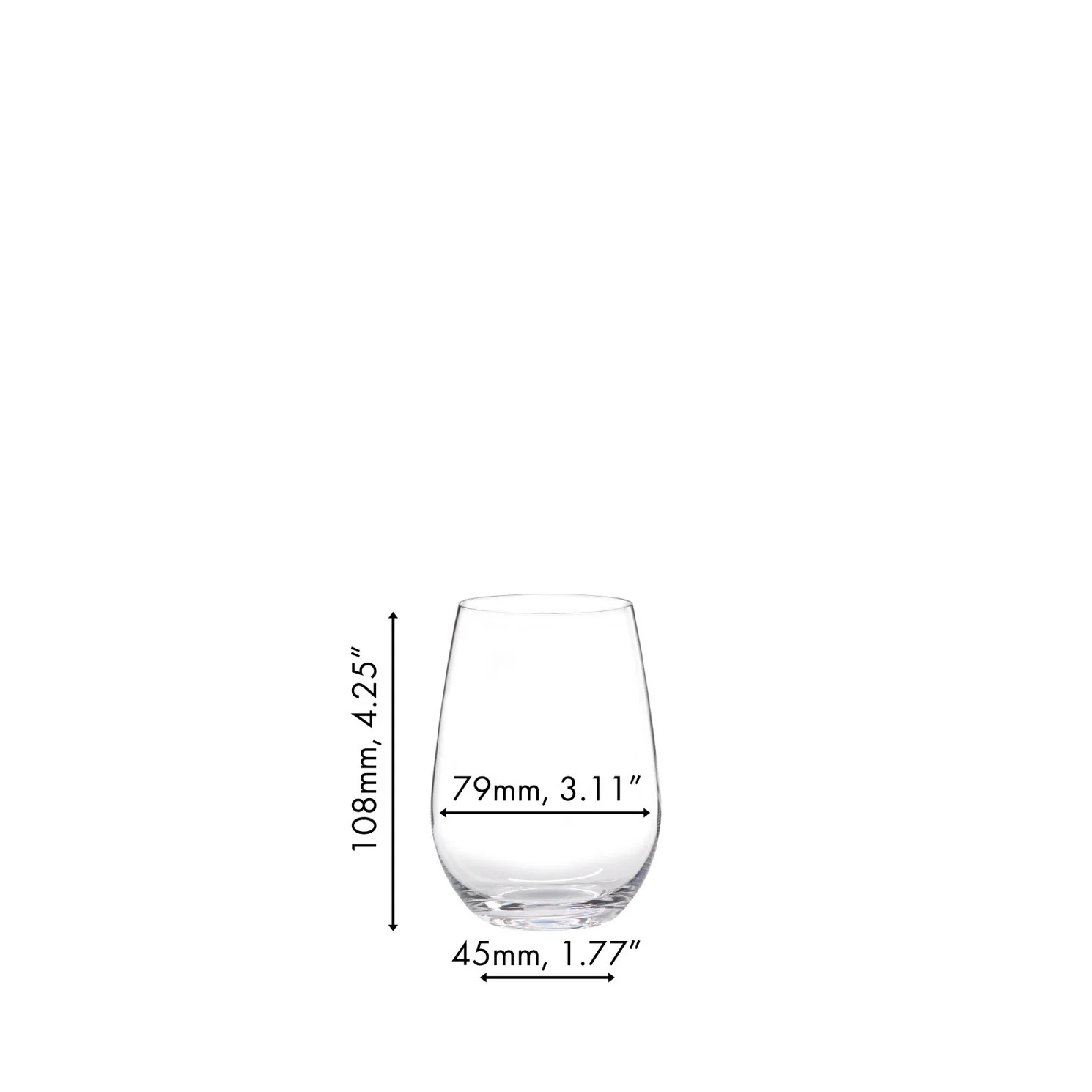 RIEDEL The O Wine Riesling/Zinfandel Bicchiere Tumbler Set 6 Pezzi 375ml Cristallo - Image 3