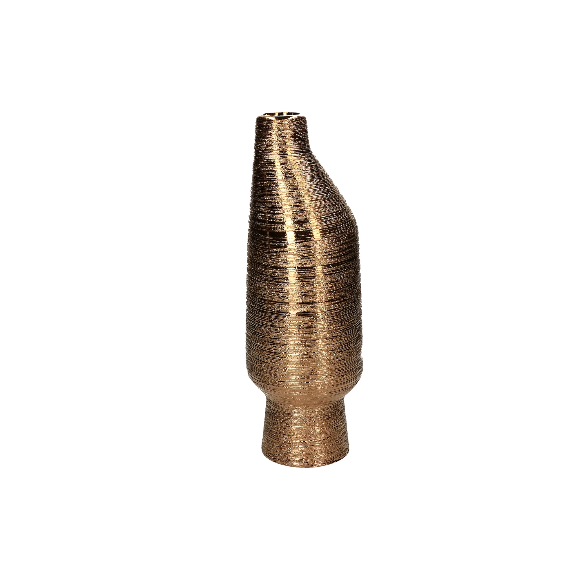 RITUALI DOMESTICI Eufemia Vaso Decorativo Moderno 31cm Oro Ceramica - Image 2